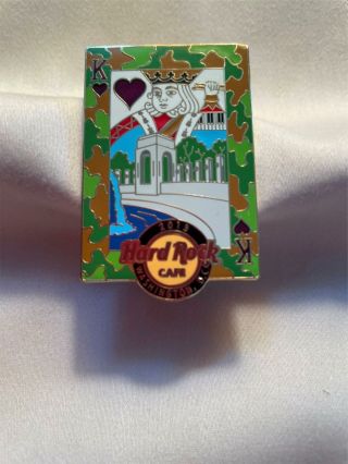 Hard Rock Cafe Pin Washington Dc Playing Card King Hearts - World War 2 Memorial