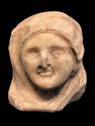 Ancient Roman Marble Bust,  200 - 400 Ad (1)