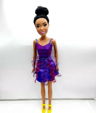 Barbie 28 " Best Fashion Friend Articulated Doll African American Purple Dress