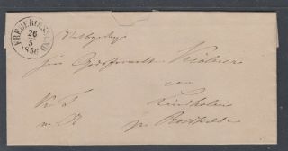 Denmark 1856.  Domestic Off.  Intire Folded Letter.  Antikva Canc.  " Frederikssund ".