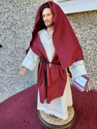 " Jesus Figurine,  Footsteps In The Sand " Long Retired,  Extremely Rare