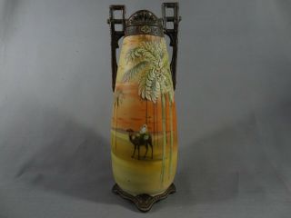 Nippon (old Noritake) Moriage Desert Design Vase.