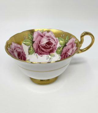 Vintage Aynsley C 927 Pink Cabbage Rose And Gold Teacup (no Saucer)
