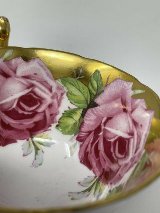 Vintage Aynsley C 927 Pink Cabbage Rose and Gold Teacup (No Saucer) 6