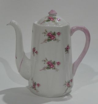 Rare Shelley Pink Bridal Rose Individual Size Coffee Pot Dainty Shape Cond