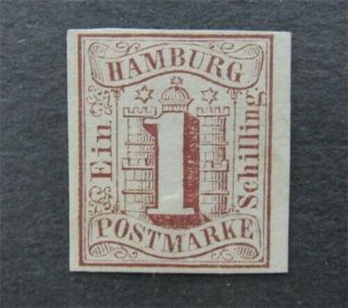 Nystamps German States - Hamburg Stamp 2 Og H $130 A30x2878