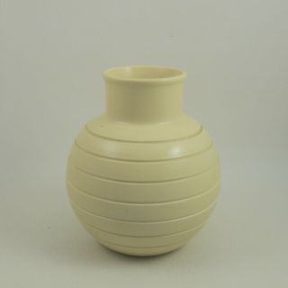 Matt Straw By Wedgwood Design Keith Murray C1930s 6 " 3801 Football Vase