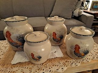 Home & Garden Party Stoneware - Rooster 2000 ' s.  Multiple items.  Please see picture 2