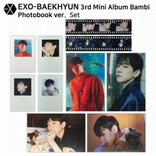 Exo Baekhyun 3rd Mini Album Bambi Official Postcard Sequence Film Clearcard Kpop