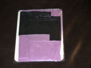 1pr Semi Opaque Sheer Shiny Nylons Stockings Sz12xlx38 Lilac/black