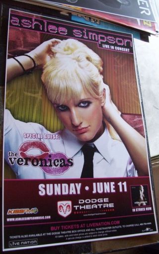 Ashley Ashlee Simpson Phoenix Az Live Concert Poster 17 X 11