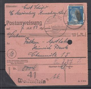 Dc8008/ Germany Soviet Zone – Rpd Chemnitz – Mi Ap 791 I On Postal Order