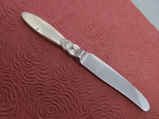 Georg Jensen Sterling Silver Small Butter Knife 4 - 5/8 " Inches Long Steel Blade