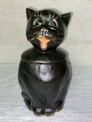 Mccoy Pottery Coalby Cat Cookie Jar