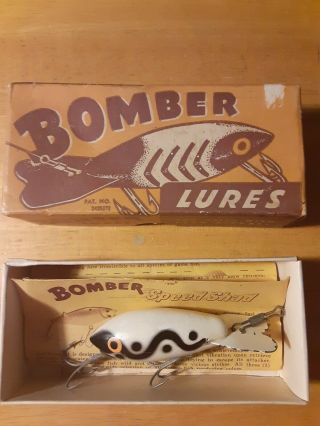 Vintage Early Bomber Fishing Lure And Paperwork Look