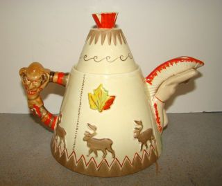 Clarice Cliff Newport Pottery Greetings From Canada Teepee Teapot
