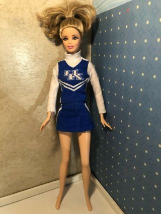 Vtg Barbie University Of Kentucky Uk Wildcats Cheerleader Doll Mattel 1999