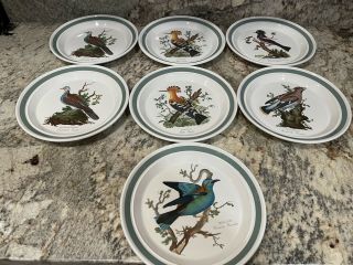 Vintage Portmeirion Birds Of Britain By E.  Donovan Salad Plates And Soup Plates