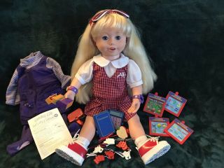 1999 Ally Interactive Doll W/ Let’s Play School Accessories - Great