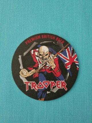 Iron Maiden - " Trooper " Beer Mat / Coaster Label / Round