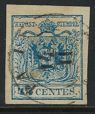 Lombardy And Venetia : 1850 45c Imperf Type I Sg 5