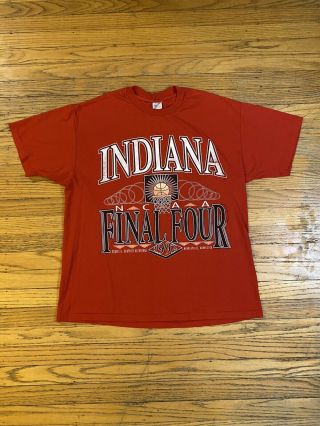 Vintage 1992 Indiana University Hoosiers Final Four Tee Size Xl Single Stiched