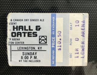 Hall And Oates Concert Ticket Stub Lexington Ky Rupp Arena