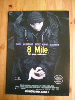 Eminem - 8 Mile - Advert - 20.  5 X 28.  5cm.