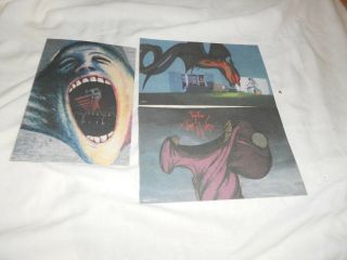 Group Of 3 Pink Floyd Double Sided Postcards