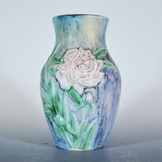 Weller 9 1/2 " Silvertone Vase - Wonderful Example -
