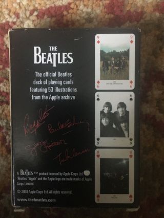 The Beatles Playing Cards Official 53 Illustrations From Apple Archives