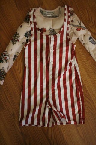 Circus Strong Man Vintage Looking Three - Piece Kids Costume - Size 4t -