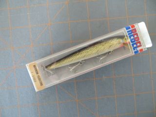 Vintage In Package Rebel Gold & Black F - 2002 Floating Minnow - 4 1/2 Inch