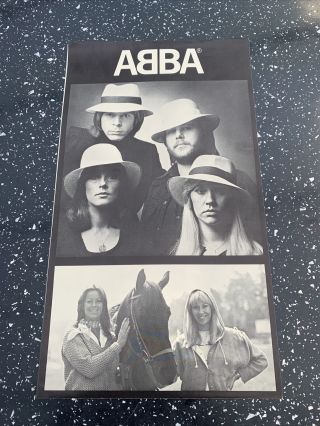 Rare Vintage Abba Poster Benny Frida Bjorn Agnetha Kept In Plastic Pristine