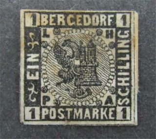 Nystamps German State Bergedorf Stamp 2 $380 U4x3030