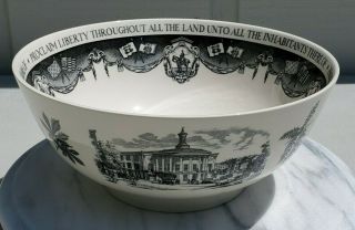 Bailey Banks & Biddle Wedgwood 9.  5  The Philadelphia Bowl,  " Made In England