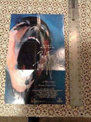Vintage Pink Floyd The Wall Mini Movie Poster 10 " X 16 1/2 " Mgm 1982