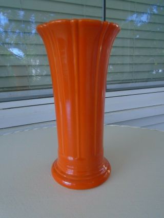 Vintage Fiesta 8 " Vase In Radioactive Red Glaze