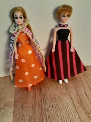 Vintage Topper Dawn Dolls In Htf Clone Fashions