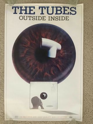 The Tubes - Outside Inside,  Vintage,  Rare,  1980s Music Memorabilia Rock Poster