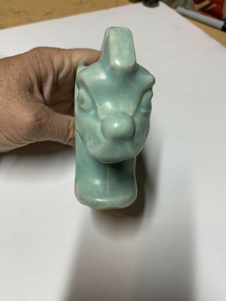 McCoy Pottery Teal Blue colored Stretch Lion 2