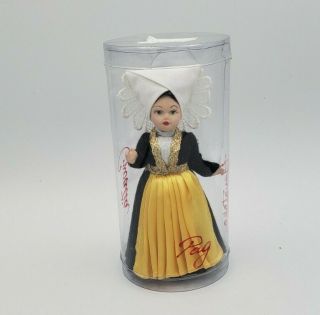 Vintage Croatia Hrvatska Pag Doll Sisak In Pkg.  Doll 5 3/4 " H X 3 " W