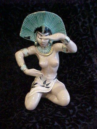 Vintage California Pottery Dorothy Kindell Balinese Female Nude Dancer Figurine