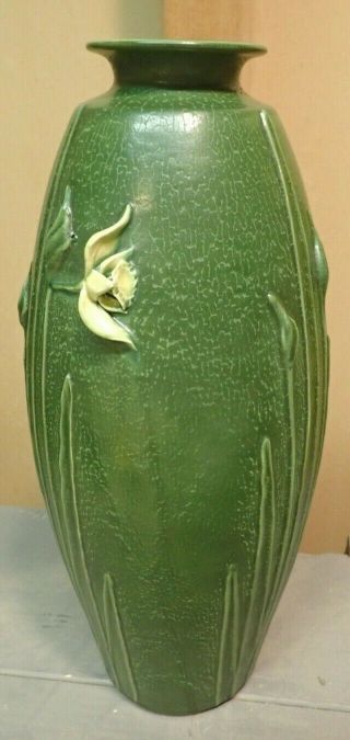 Ephraim Faience Pottery 2006 Blossoming Daffodil Vase,  10th Anniversary