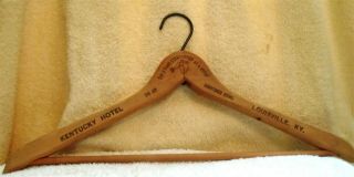 1 Vintage Advertising Wood Hangers Kentucky Hotel 17 Inches Wide