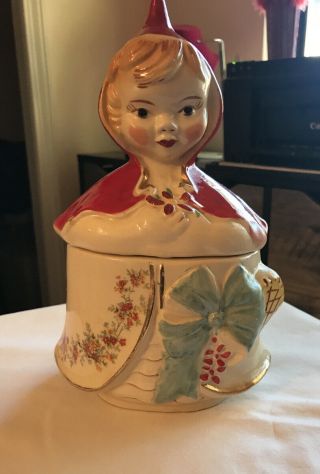 Hull Vintage 1940’s Little Red Riding Hood Dresser/grease Jar Hull Ware 982