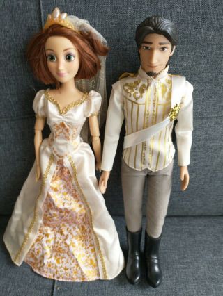 Disney Store Rapunzel Tangled And Eugene Classic Wedding Doll Set