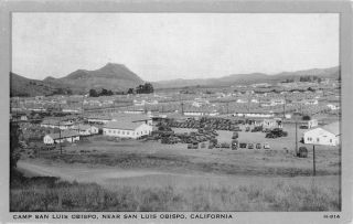 San Luis Obispo California Camp Birdseye View Antique Postcard K90712