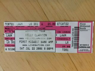 Kelly Clarkson 2006 Concert Ticket (chicago)