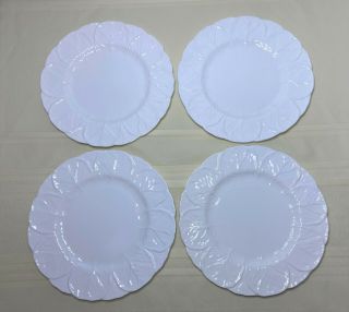 Coalport Bone China Countryware White Cabbage Set Of 4 Dinner Plates10 3/4